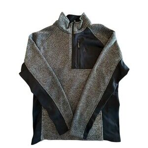 SPYDER Sweater 1/4 Zip Mens Sz Large Knit Fleece lined knit Long Sleeve 1619902